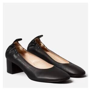 Black Italian Leather Day Heel Shoes Everlane Women’s Size 8.5
